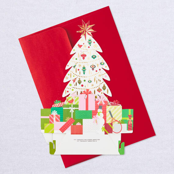 Decorated Tree Pop Up Christmas Card, , large image number 7