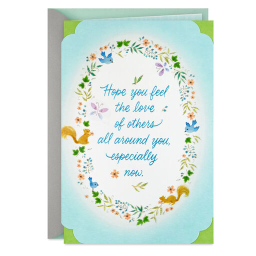 Caring Thoughts Surround You Sympathy Card, 