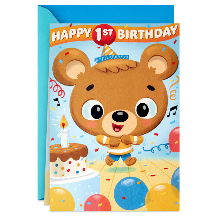 Loved From Head to Toe Pop-Up First Birthday Card for Boy