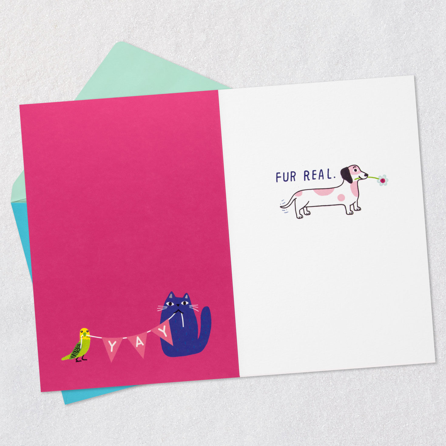 Cute Animals Pet Mom Mother's Day Card Open card with envelope image number 3