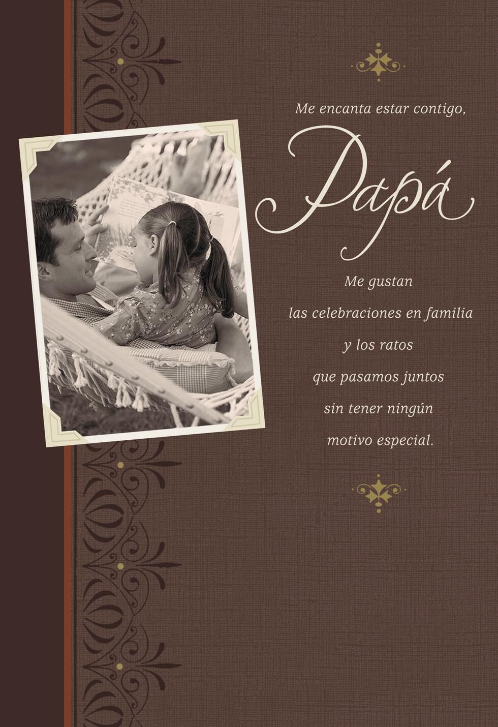 Time With You Dad Spanish-Language Birthday Card from Daughter