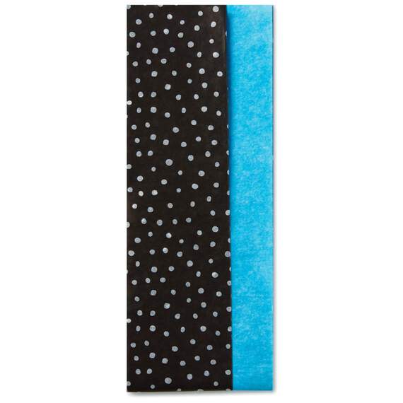 Turquoise and Black With White Dots 2-Pack Tissue Paper, 6 Sheets