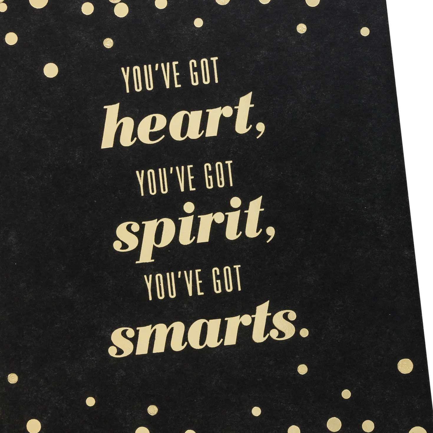 Gold Circles on Black Graduation Card for Family Card Front Detail image number 4