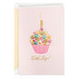 Pink Glittery Cupcake Birthday Card Card Front
 image number 1
