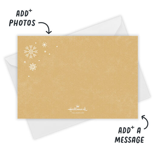 Season of Sparkle Snowflakes Flat Holiday Photo Card, 
