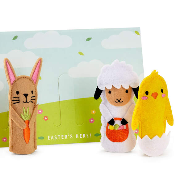 Treats and Sunshine Easter Card With Felt Finger Puppets, , large image number 6