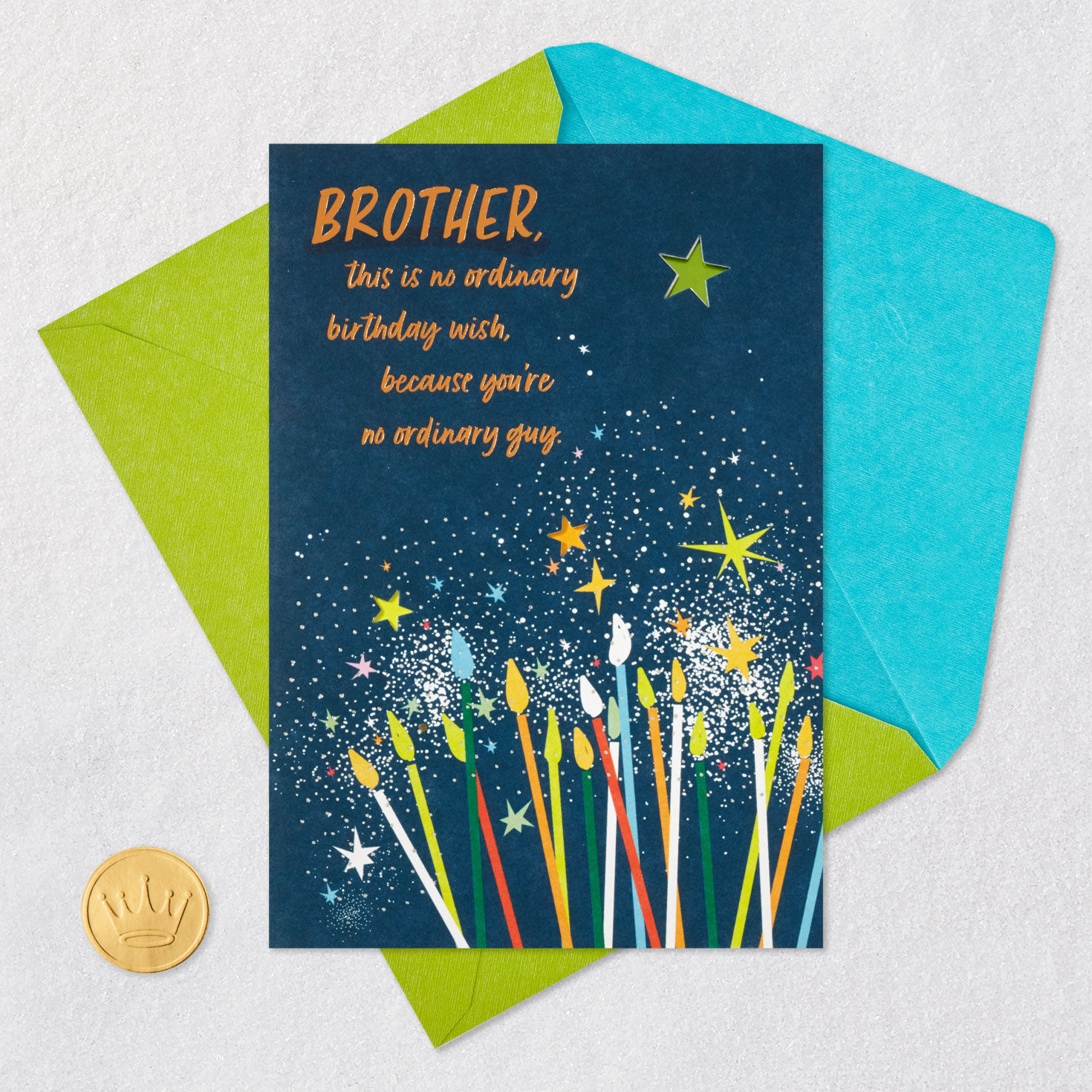Wishes for a Bighearted Brother Birthday Card from Sister, , large image number 6
