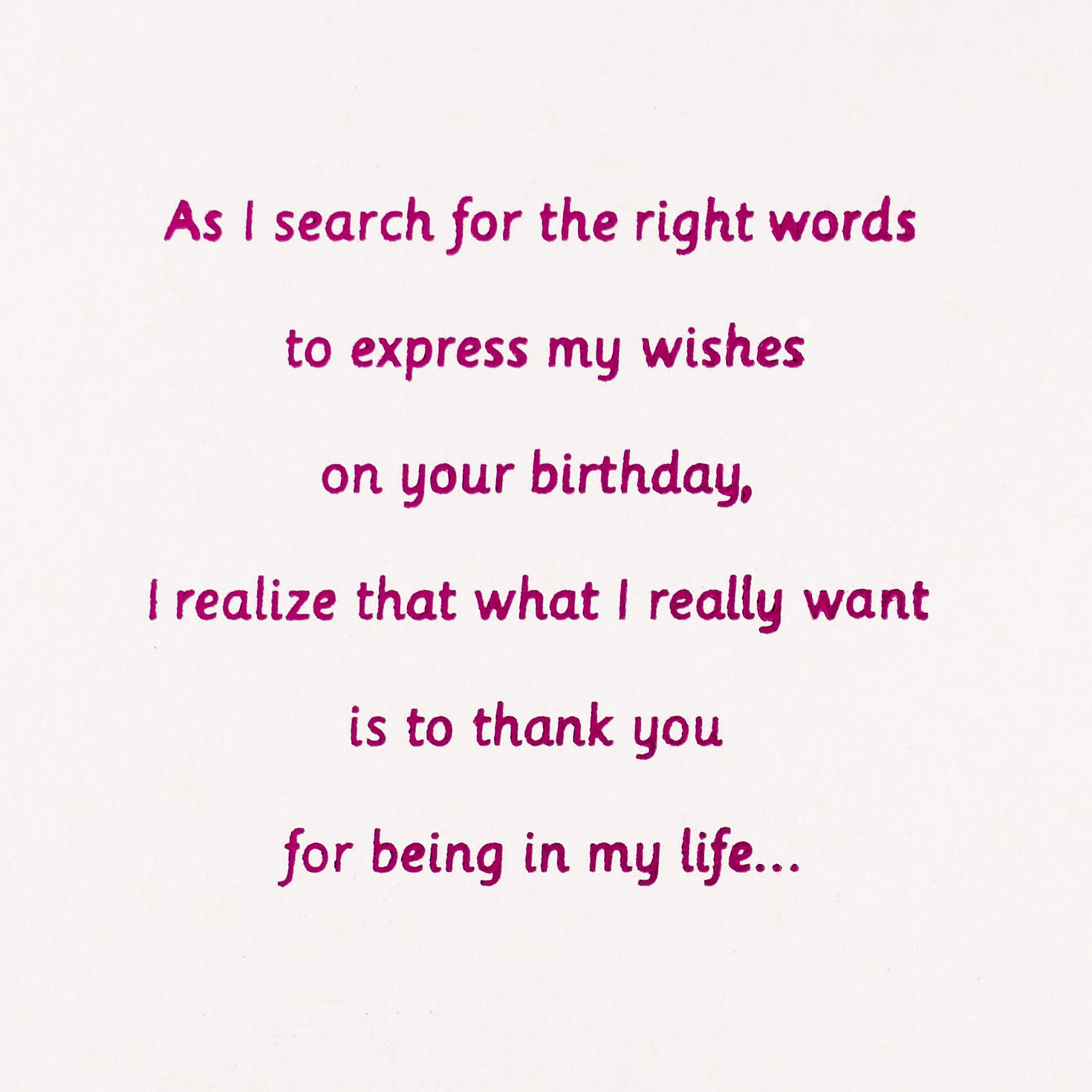 Thank You for Being in My Life Birthday Card for Friend, , large image number 2