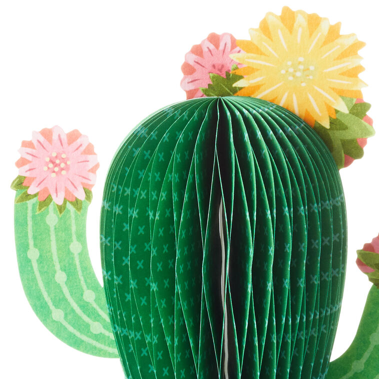 All Sun, All Fun Flowering Cactus Honeycomb 3D Pop-Up Card, , large image number 6