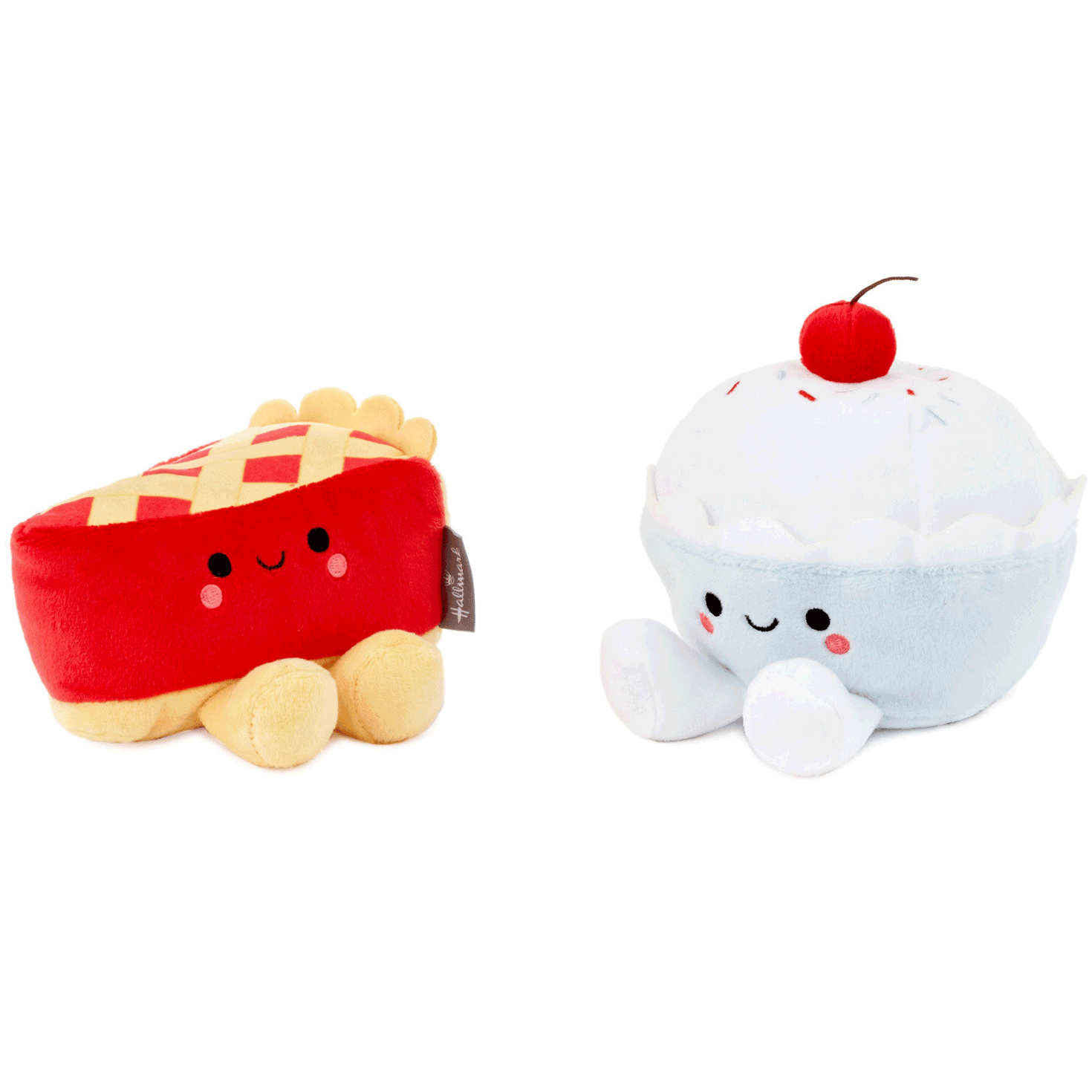 Better Together Cherry Pie and Ice Cream Magnetic Plush Pair, 5", , large image number 2