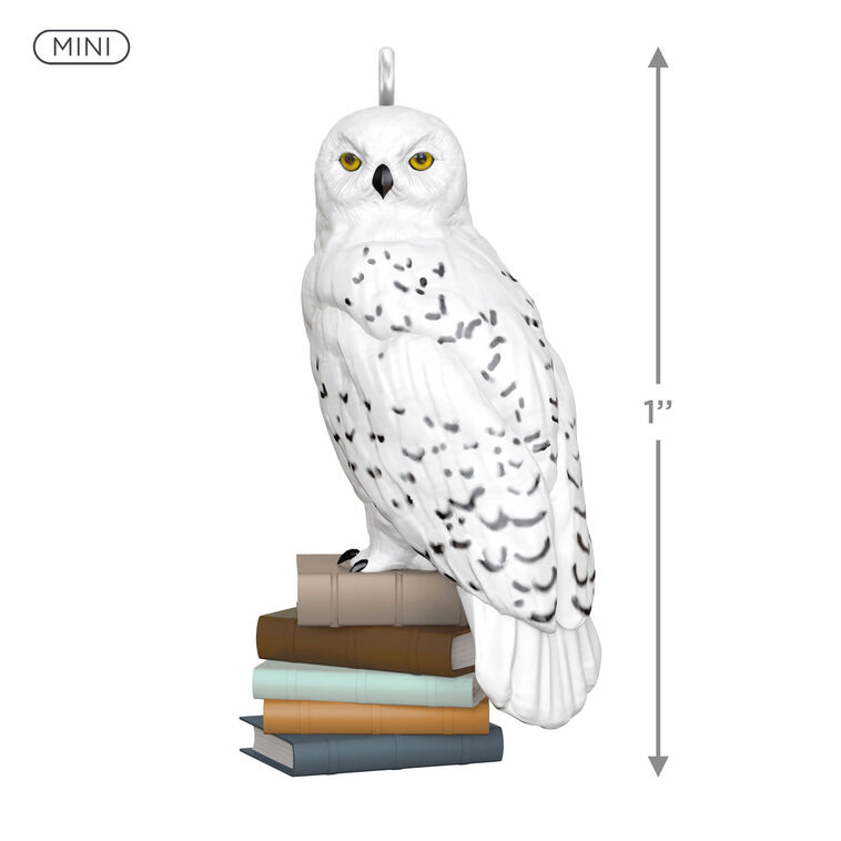 Mini Hedwig on Books Keepsake Ornament  image number 3