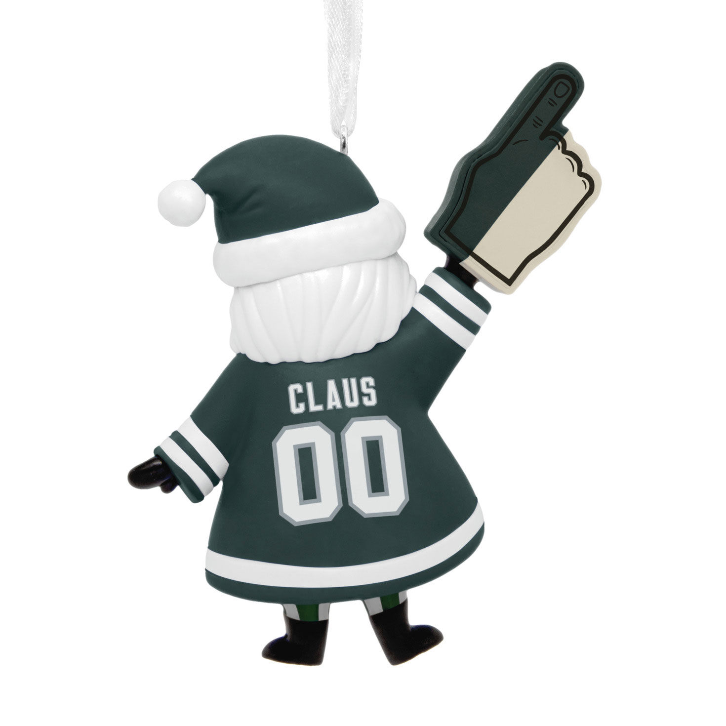 Philadelphia Eagles Santa Fan Christmas Ornament back image number 6