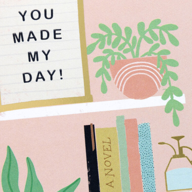 Shelves With Plants Blank Thank You Note Cards Pack  image number 3