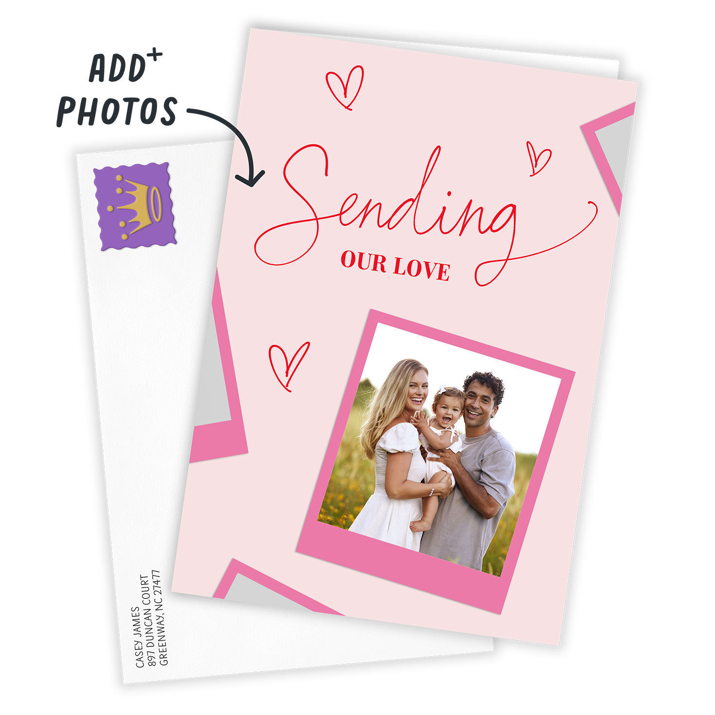 Sending Our Love Custom Card, , large image number 2