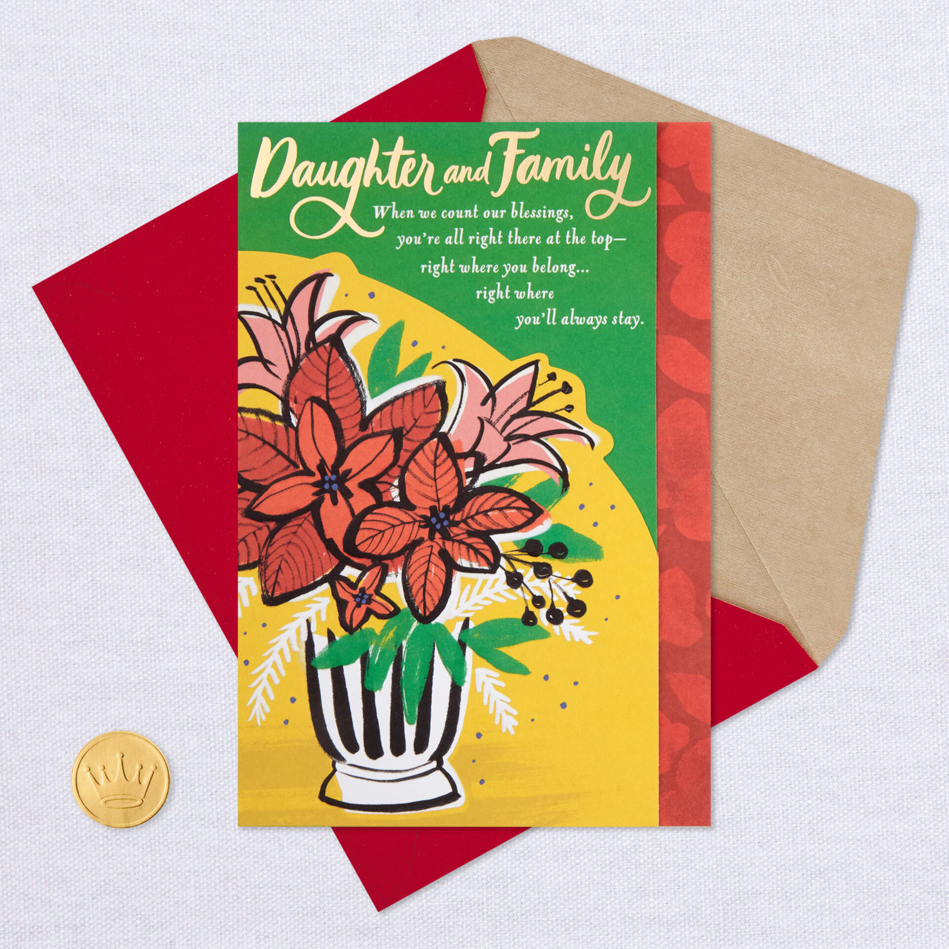 You Bring So Much Love Christmas Card for Daughter and Family - Greeting Cards - Hallmark