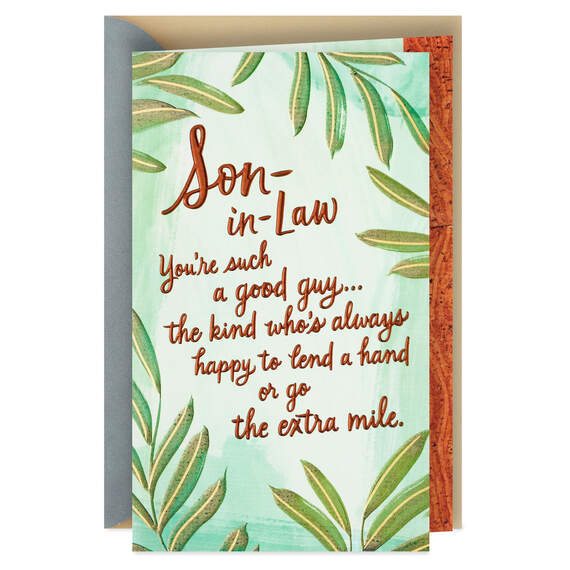 You're Such a Good Guy Birthday Card for Son-in-Law