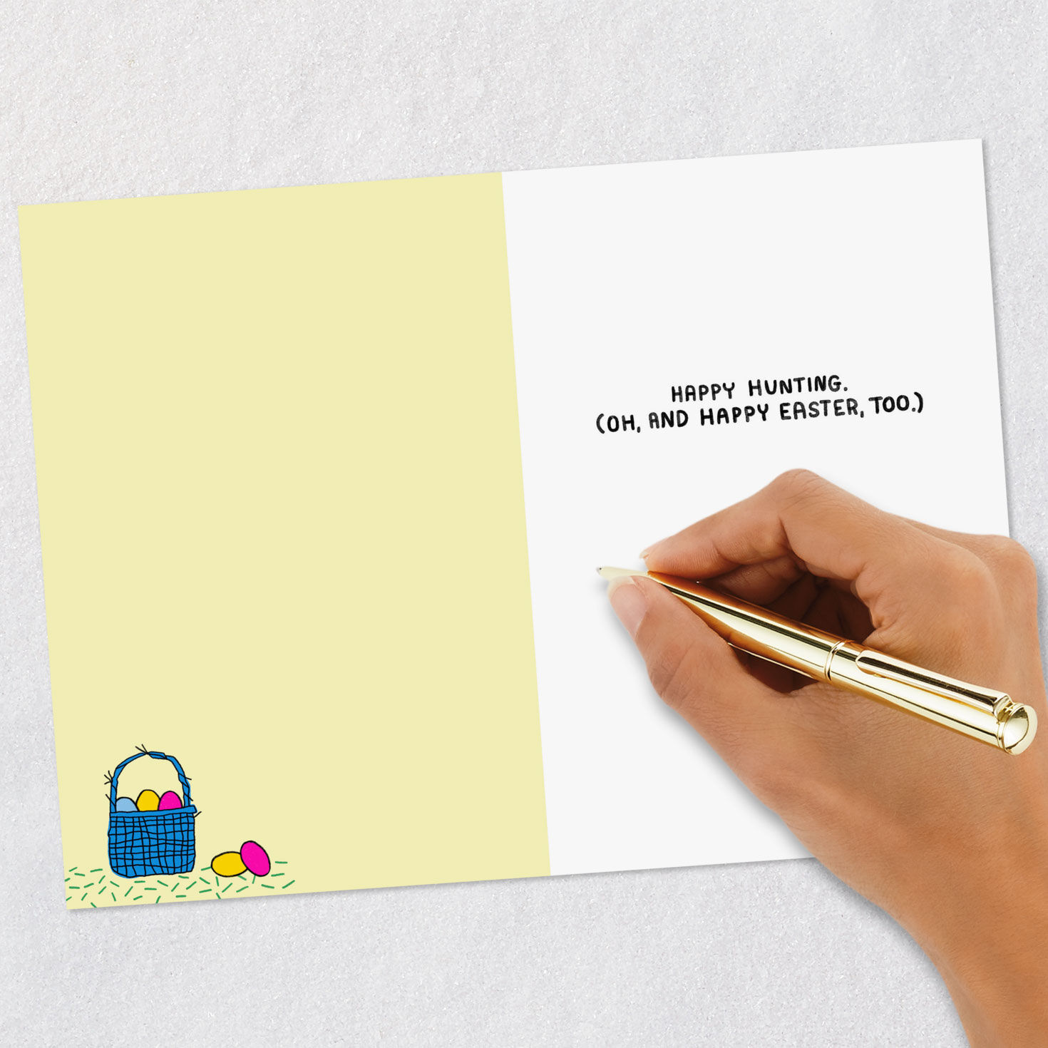 Bunny with Headband Funny Easter Card Signing card image number 6