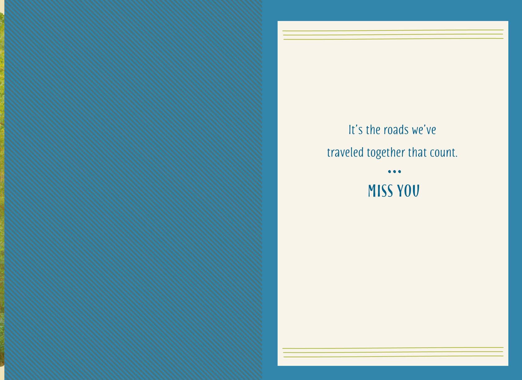 Winding Road Miss You Card
