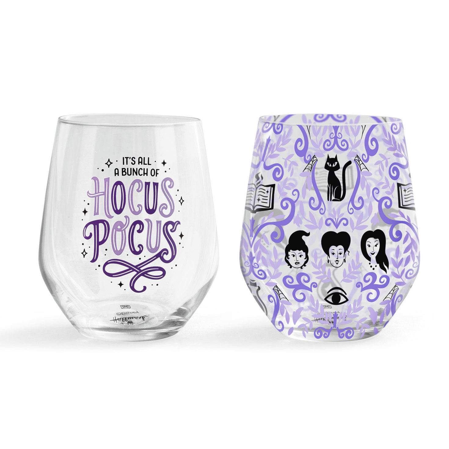 Disney Hocus Pocus Stemless Glasses, Set of 2