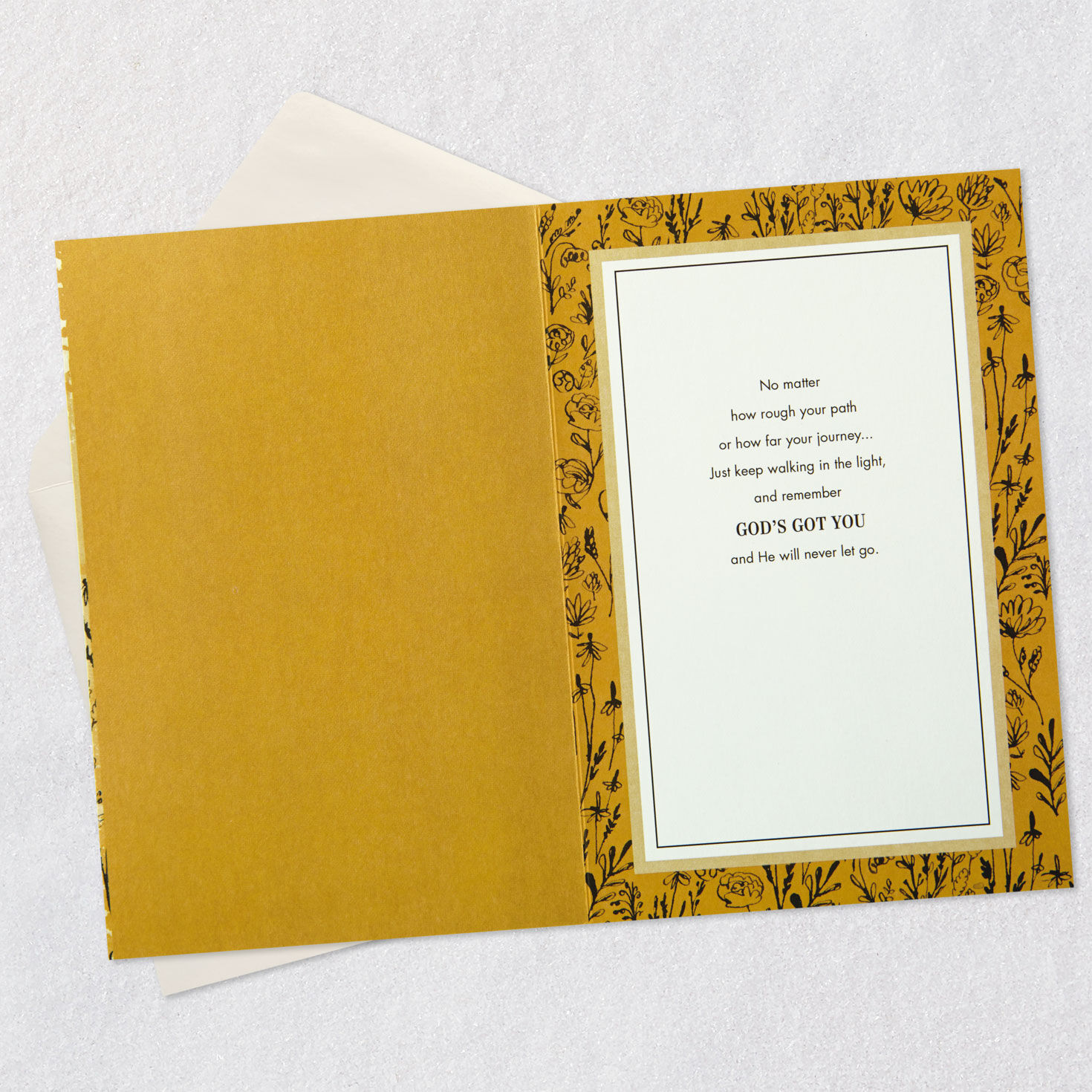 God's Got Religious Encouragement Card Open card with envelope image number 3
