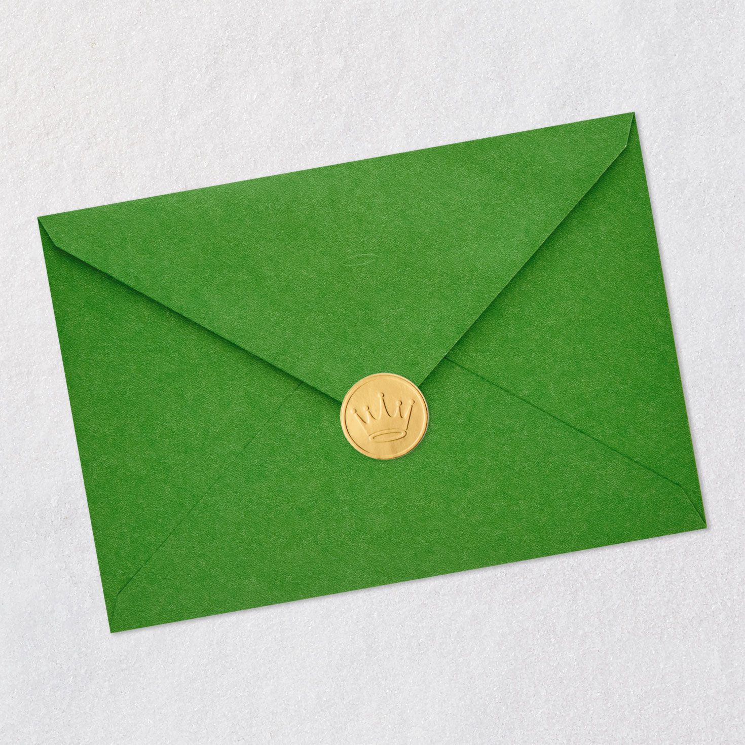 Cardinal in Gold Medallion Christmas Card for Mom Envelope Back with Seal image number 7