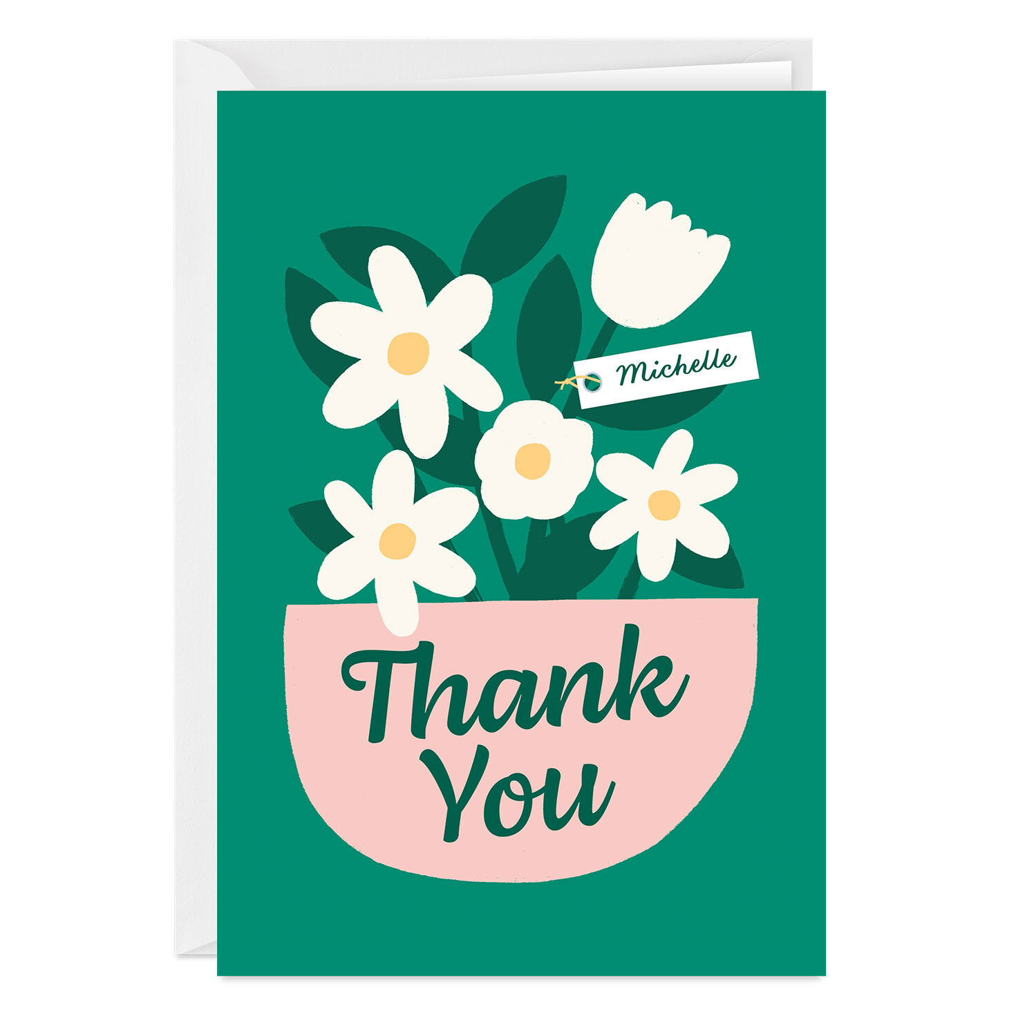 Bold Bouquet Custom Thank You Card