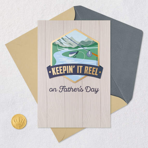 Keepin' It Reel Father's Day Card With Fishing Decal, , large image number 7