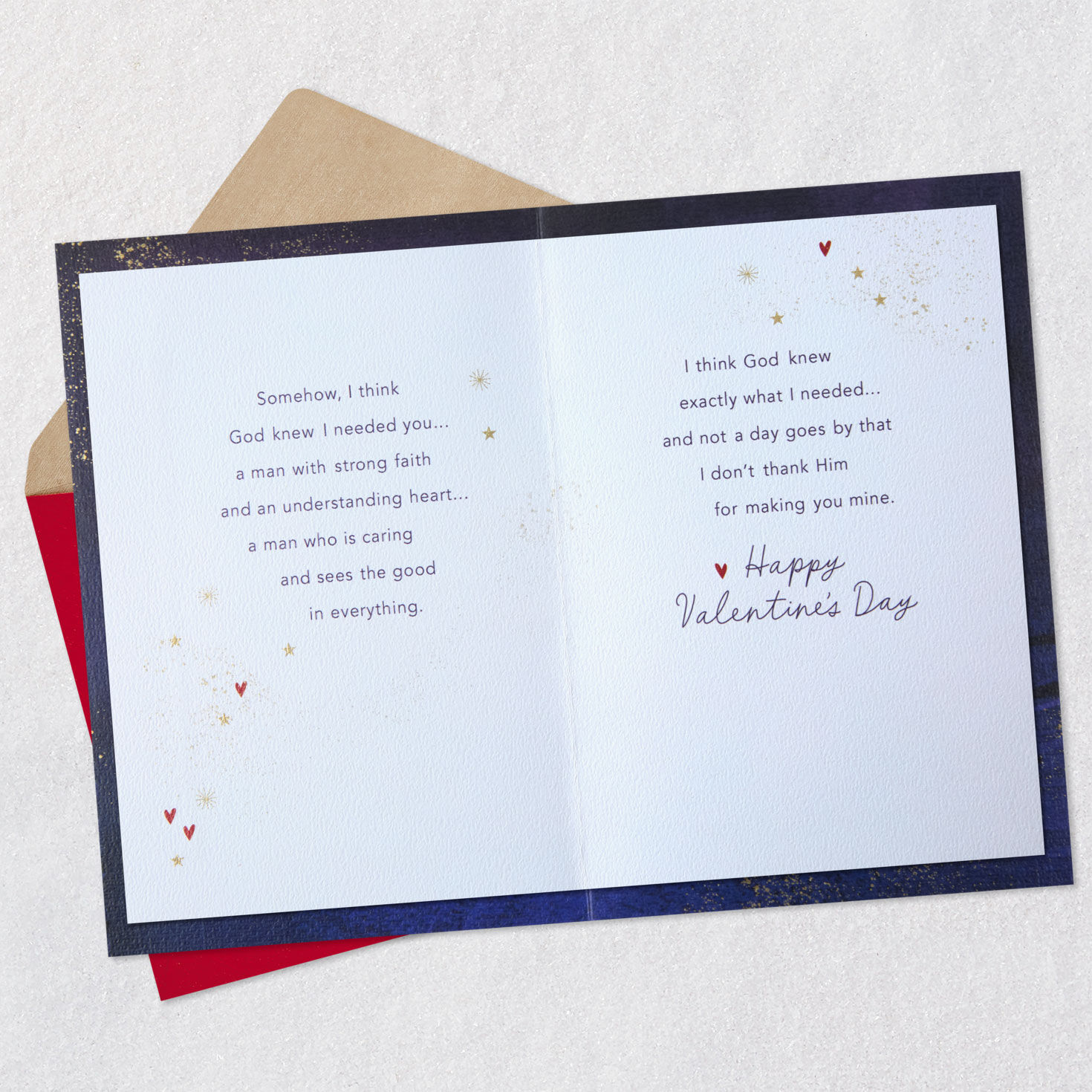 Celestial Heart Valentine's Day Card for Husband Open card with envelope image number 4