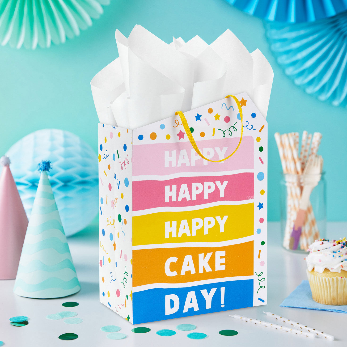 9.6" Happy Cake Day Medium Birthday Gift Bag for only USD 3.99 | Hallmark