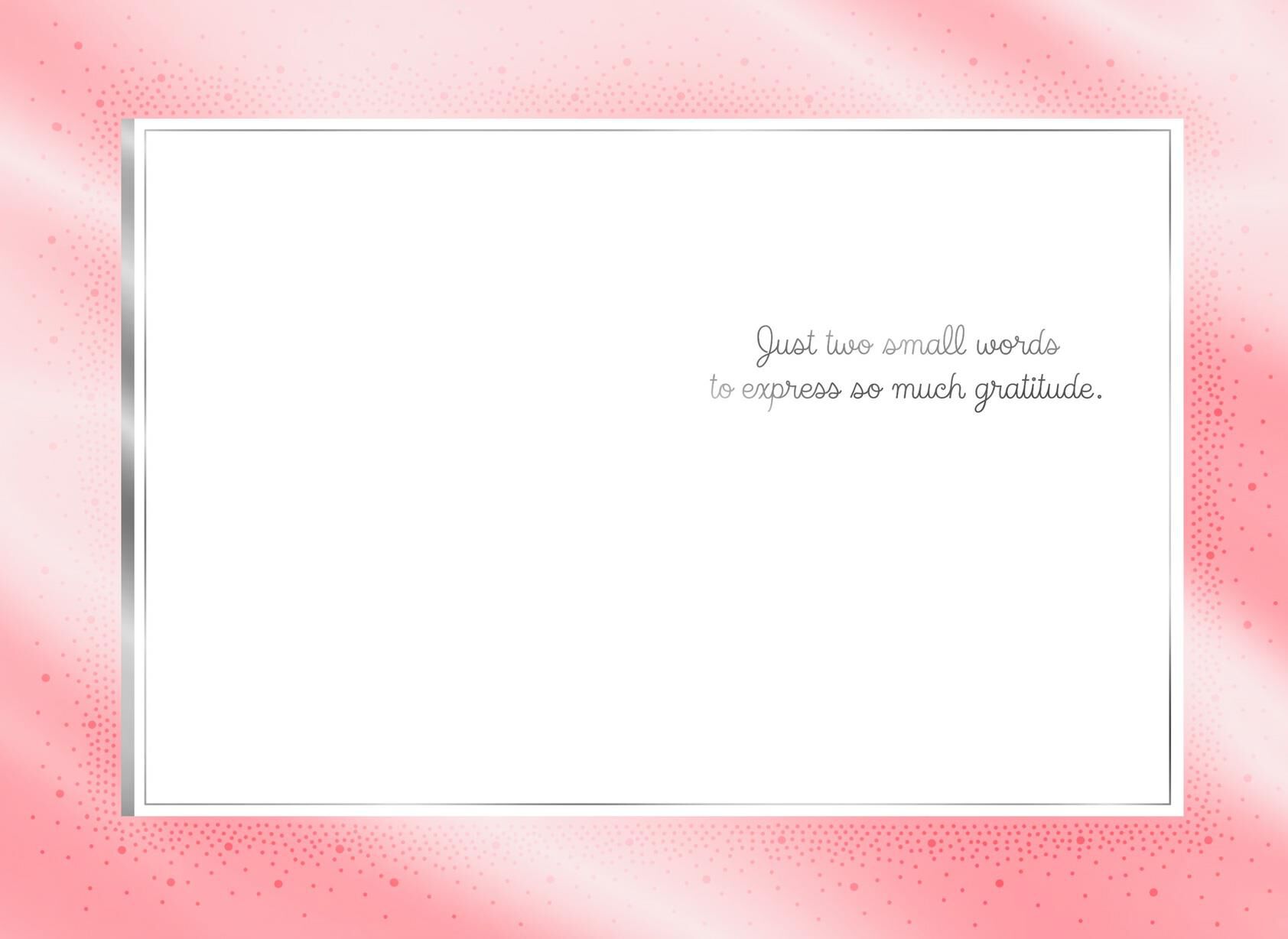 Pink Scrolls Thank You Card