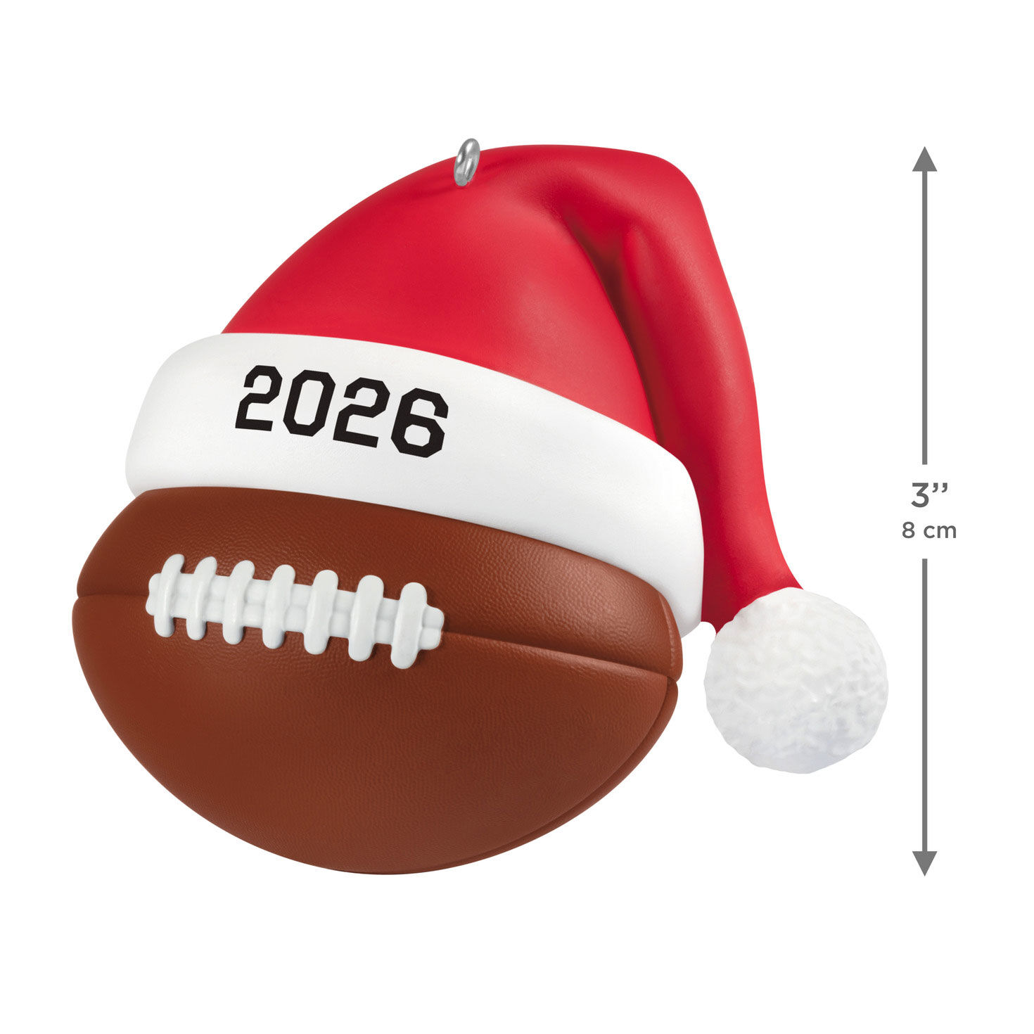 Football Star 2026 Keepsake Ornament measurement image number 3
