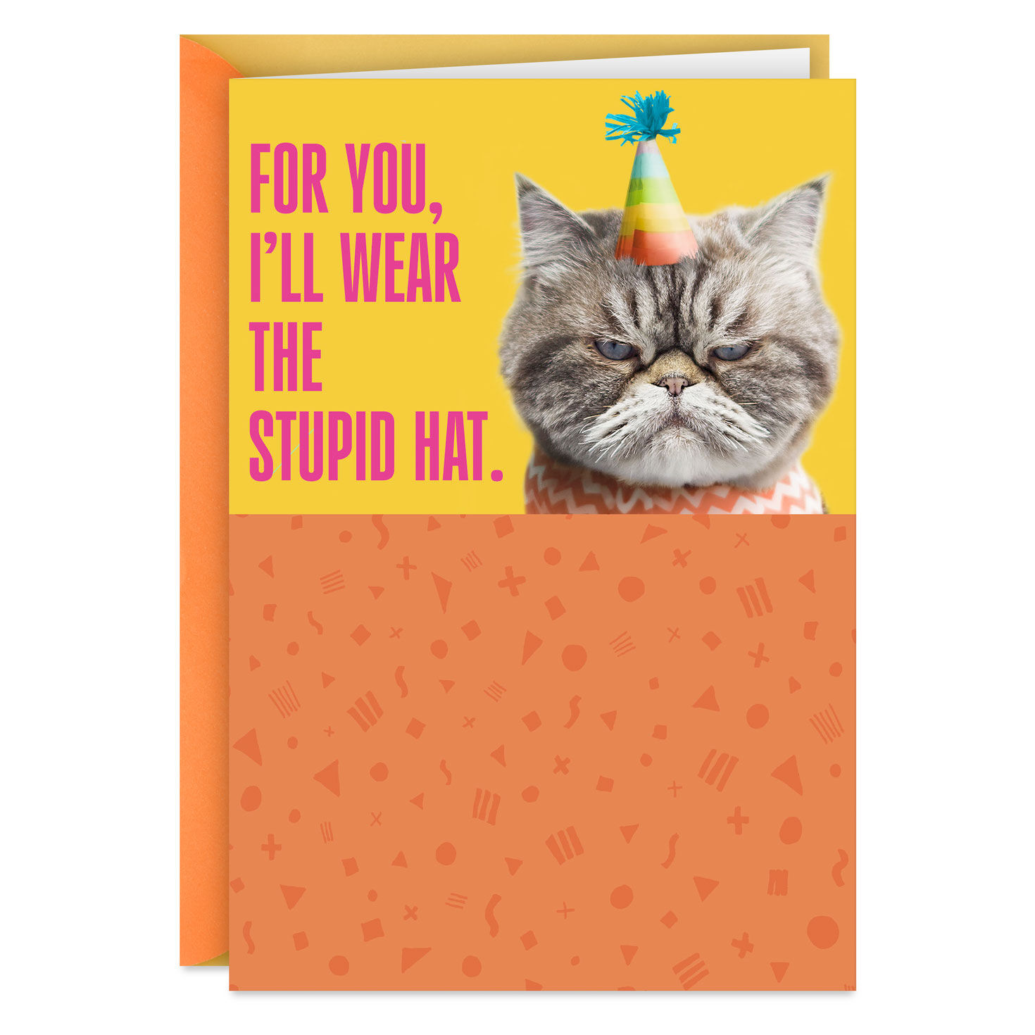 Kevin the Cat Won't Sing Funny Birthday Card