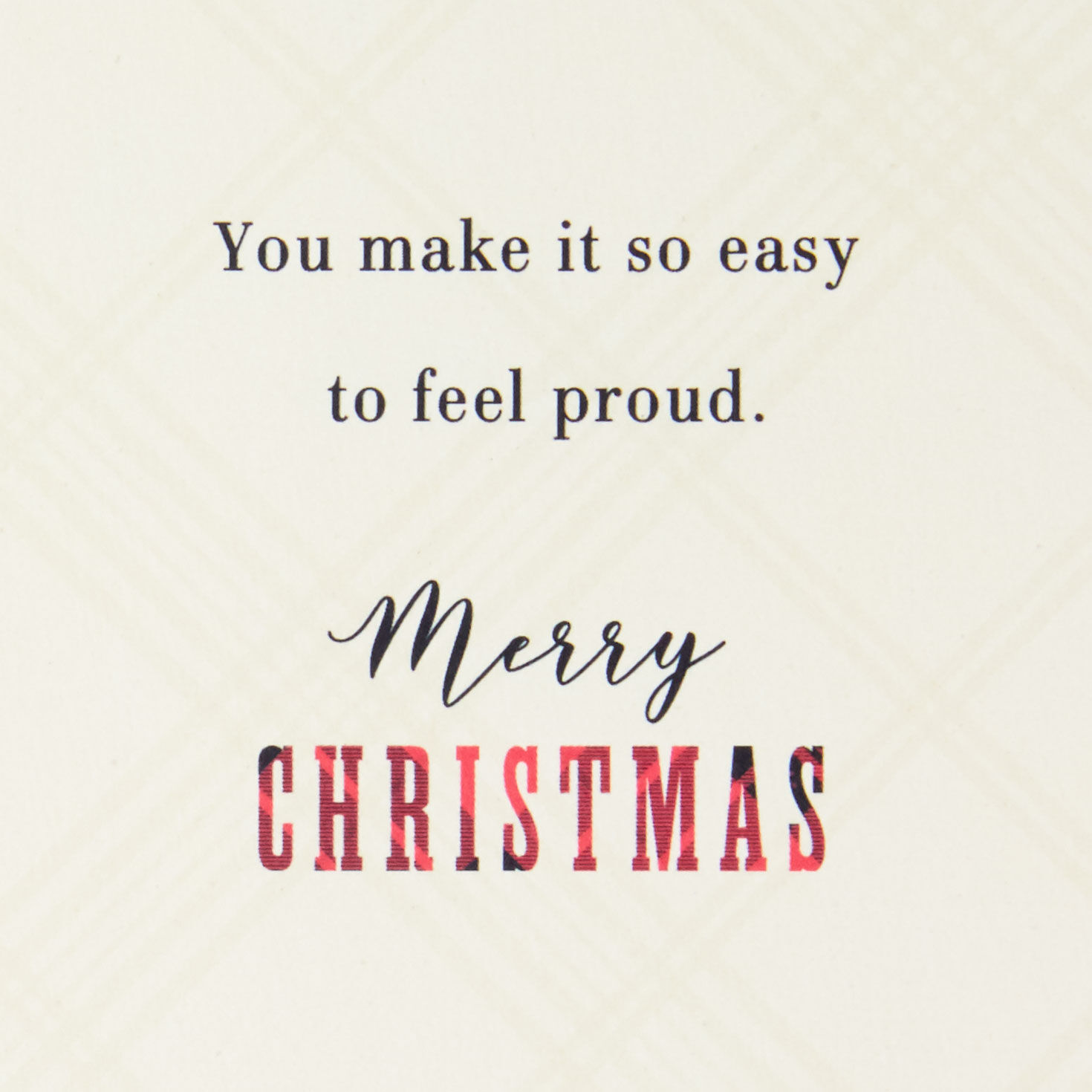 Gold Deer Head and Plaid Christmas Card for Son Sentiment image number 3