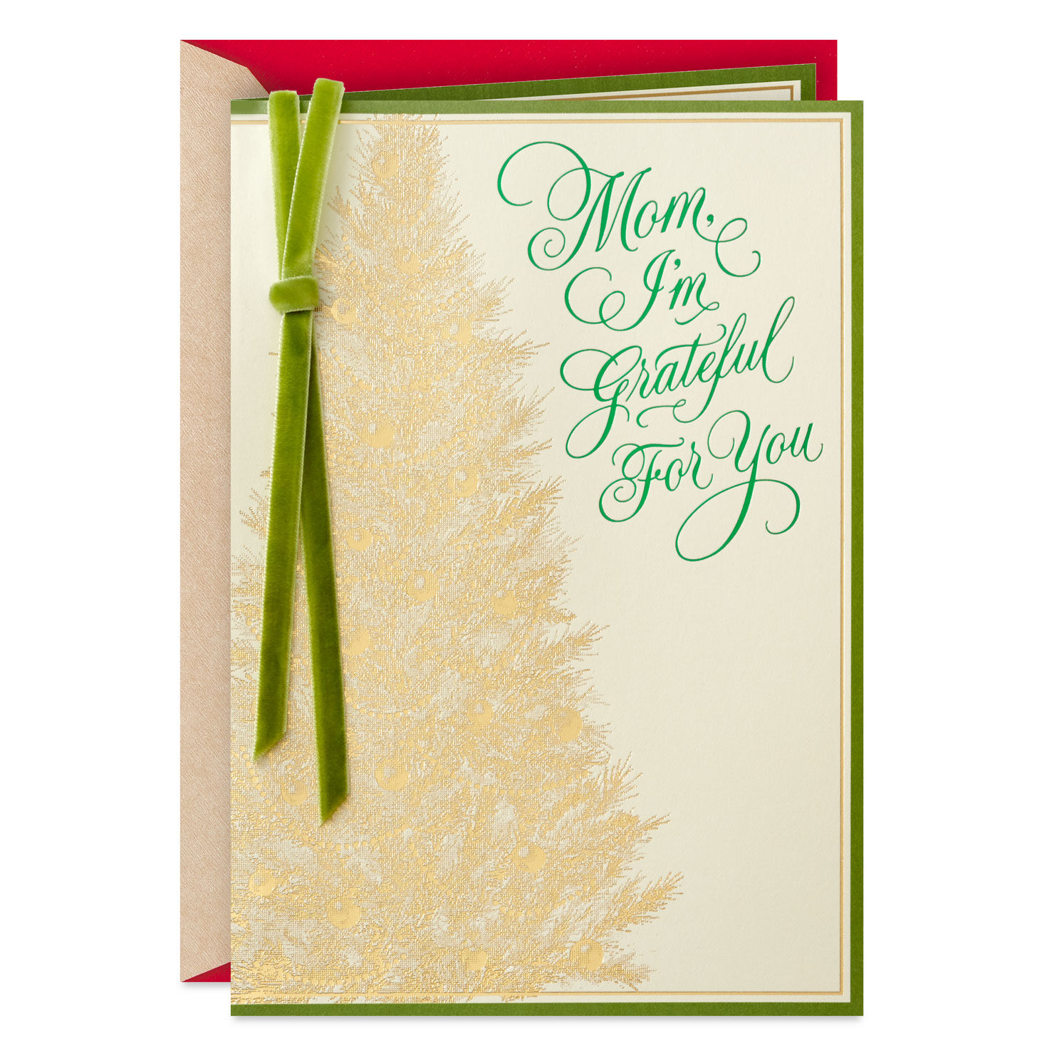 I m Grateful for You Christmas Card for Mom Greeting Cards