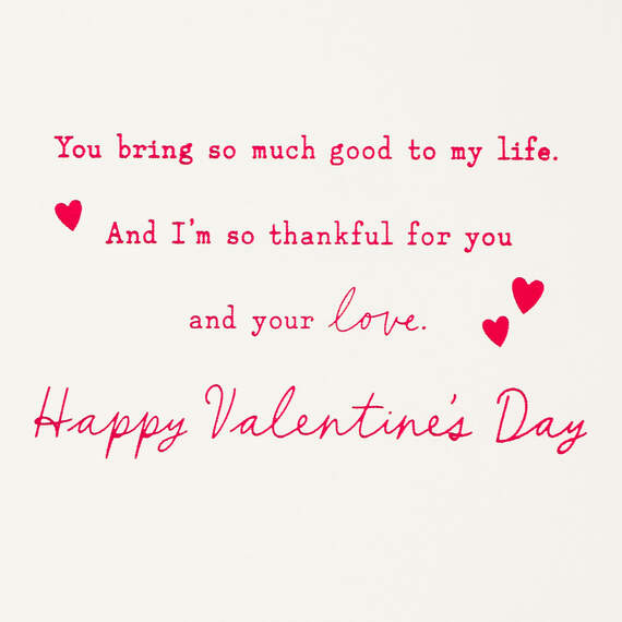 Thankful for You and Your Love Romantic Valentine's Day Card, , large image number 2