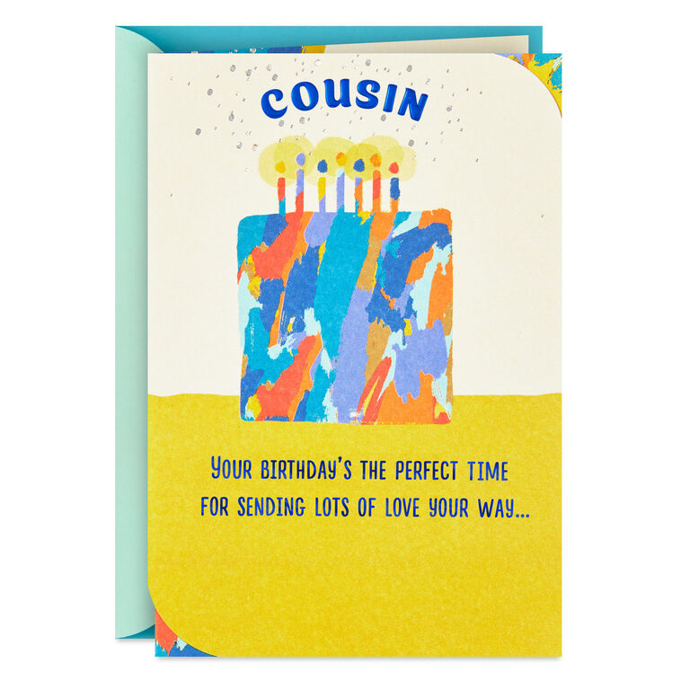 Sending Lots of Love Birthday Card for Cousin