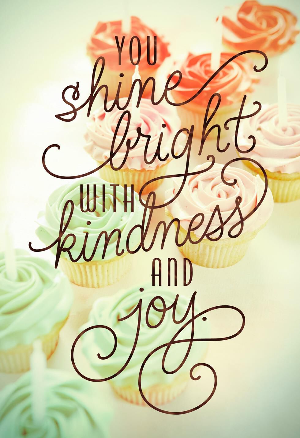 Cupcakes You Shine Bright Birthday Card for Her