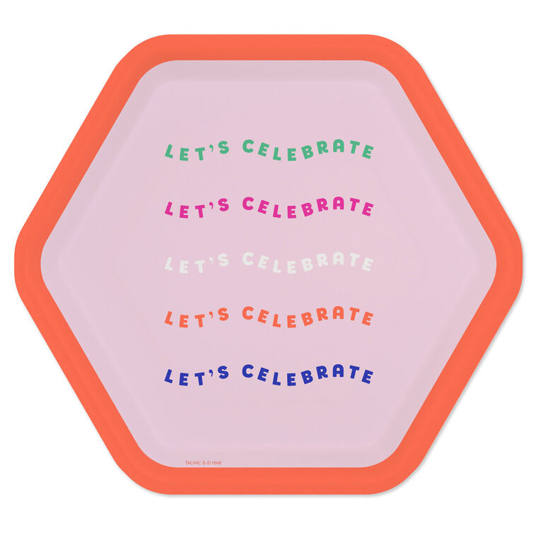"Let's Celebrate" Dessert Plates, Pack of 8