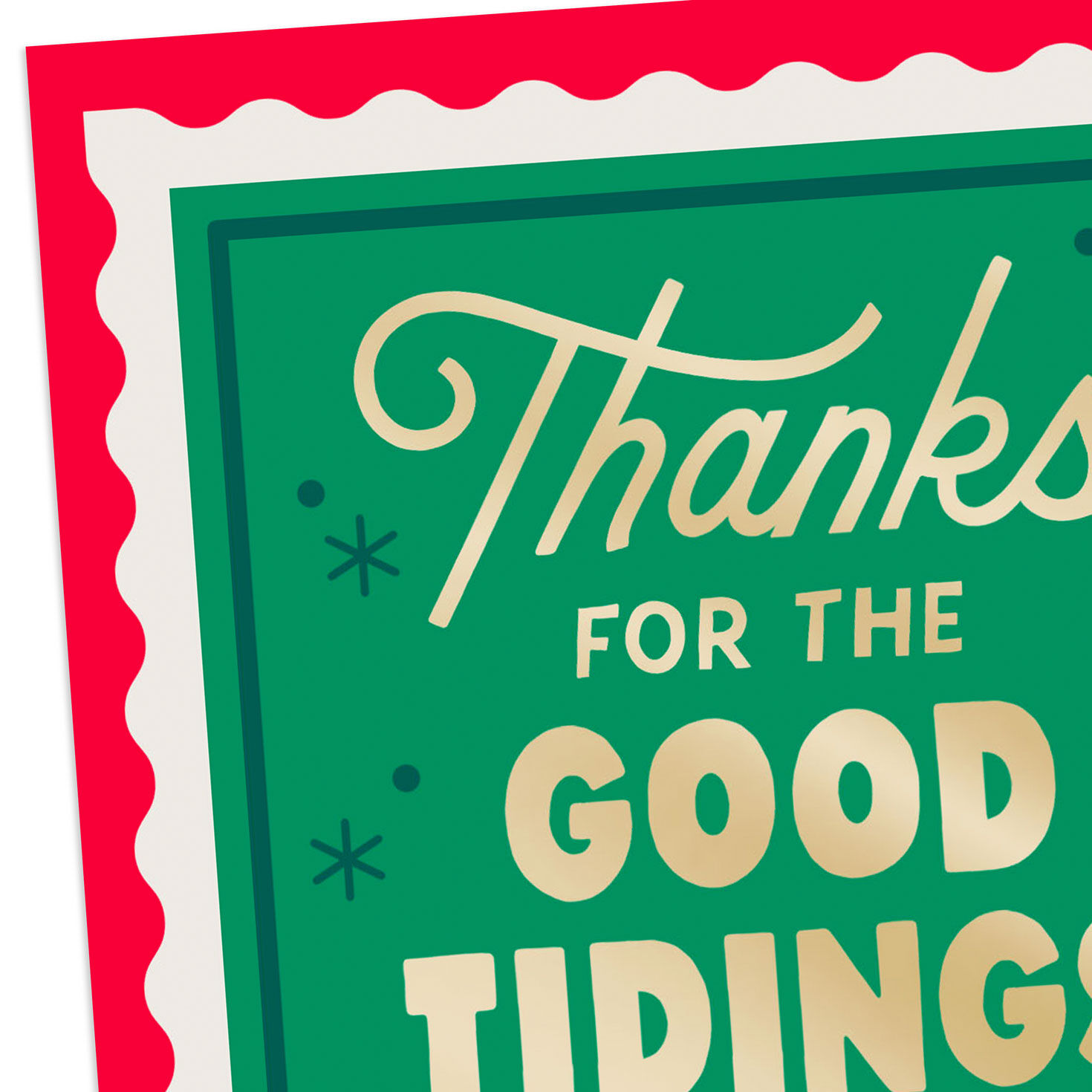 Stamp Motif Postal Worker Thank You Christmas Card Card Front Detail image number 4