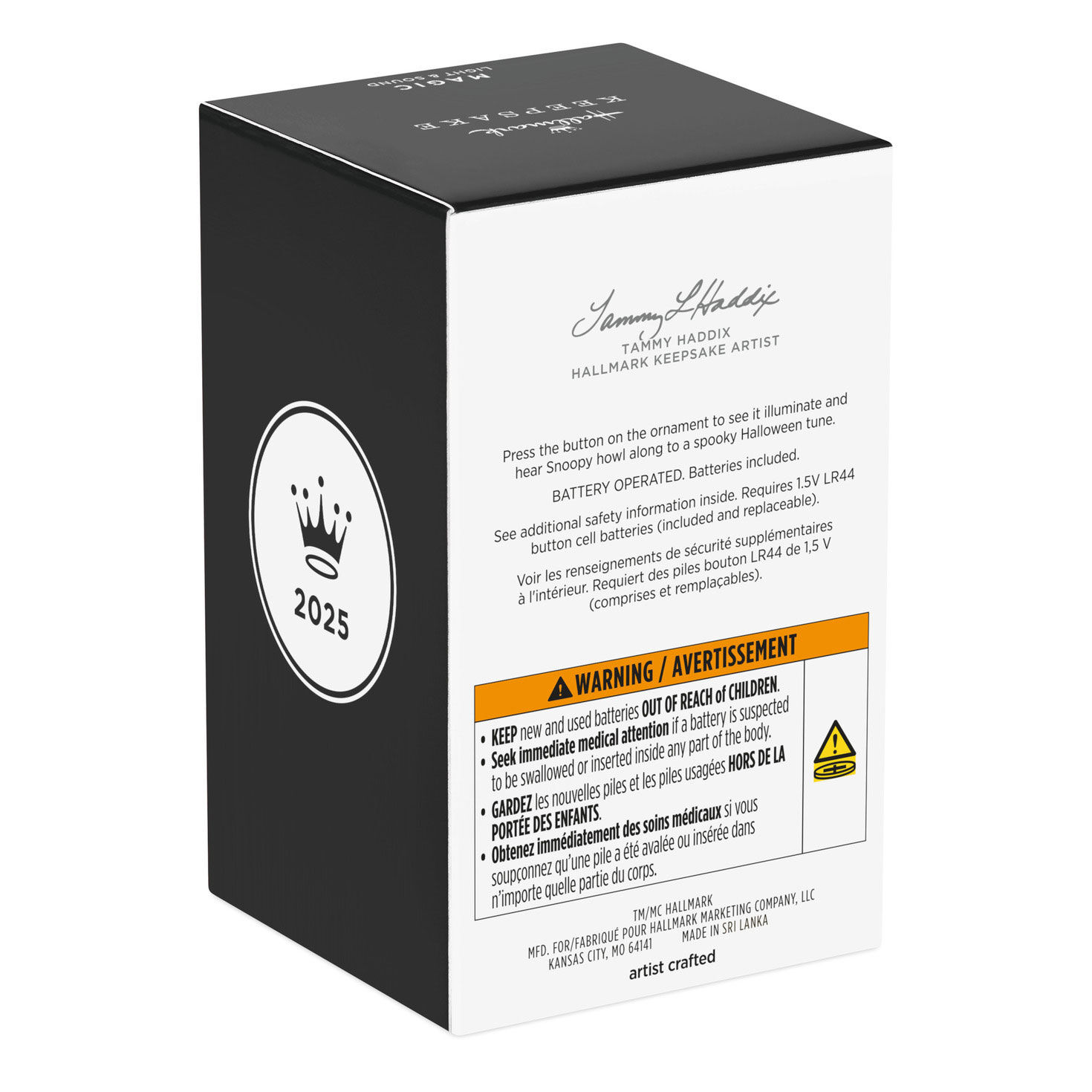 Snoopy in Light-Up Pumpkin Keepsake Ornament Package Back image number 6