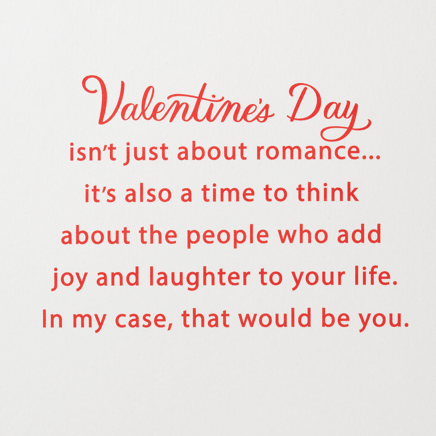 Peanuts&reg; You Add Joy and Laughter to My Life Valentine's Day Card Sentiment image number 2