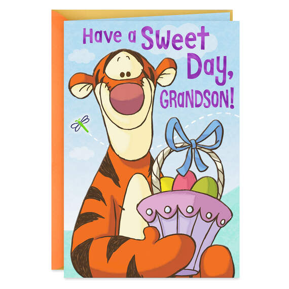 Disney Winnie the Pooh Tigger Sweet Easter Card for Grandson