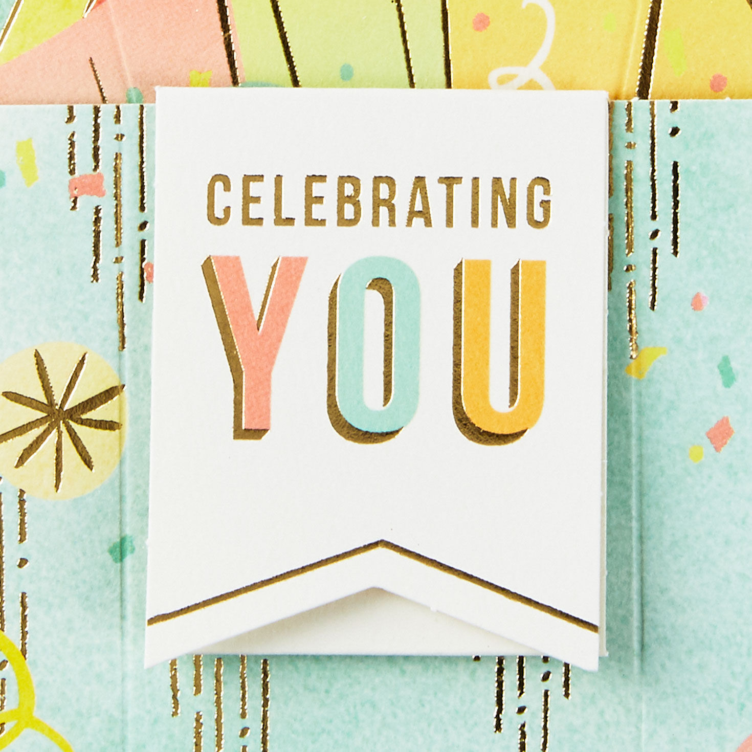 Celebrating You Cupcake, Stars and Balloons 3D Pop-Up Birthday Card, , large image number 4