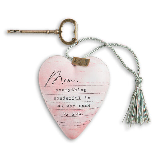 Demdaco Mom Dear You Art Heart Sculpture, 3.5", 