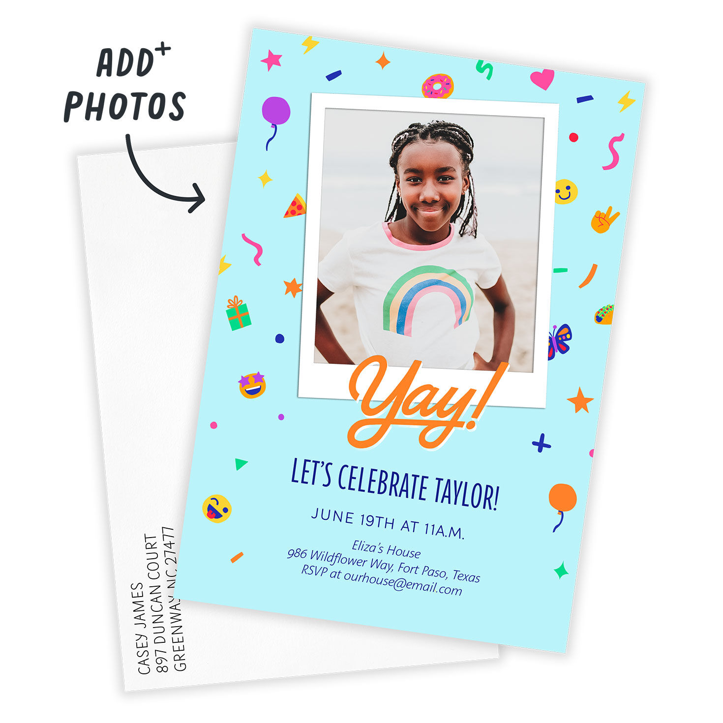 Yay Icons Party Invitation, , large image number 2