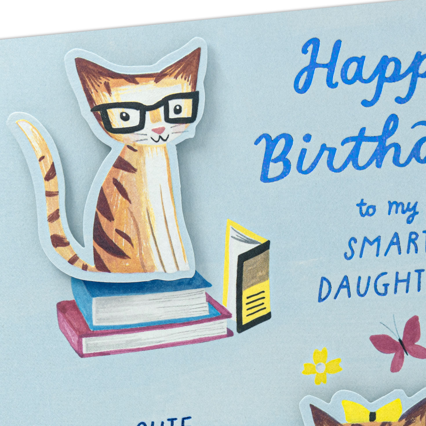 Cute 3D Cats Daughter Birthday Card Card Front Detail image number 6