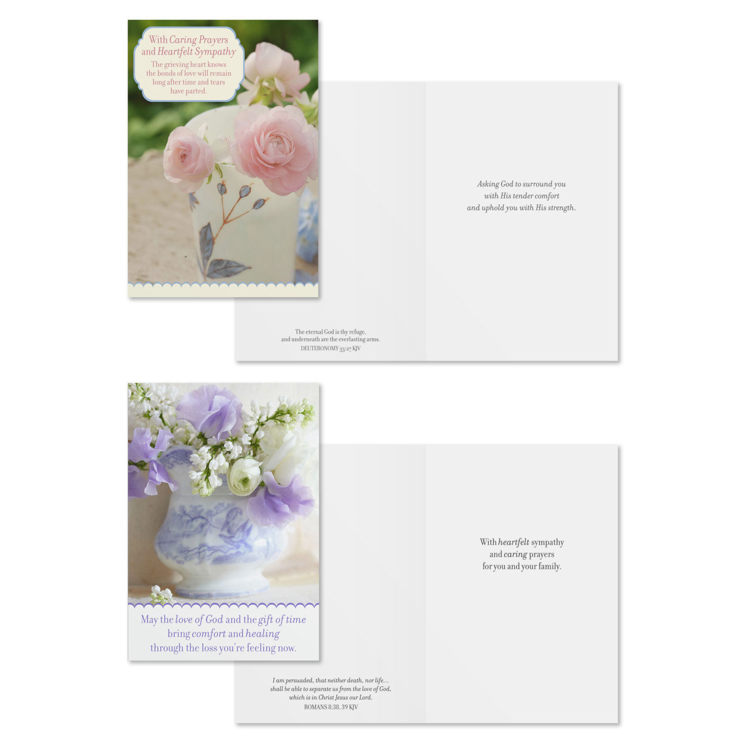 Flower Blooms DaySpring Sympathy Cards Assortment Card Front with Sentiment image number 3
