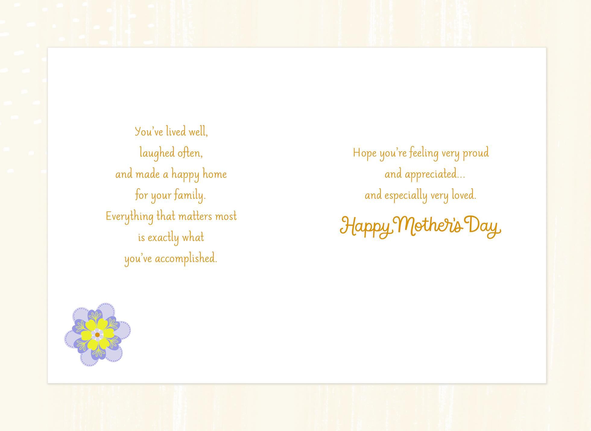 Grandma I Admire the Life You Live Mother's Day Card