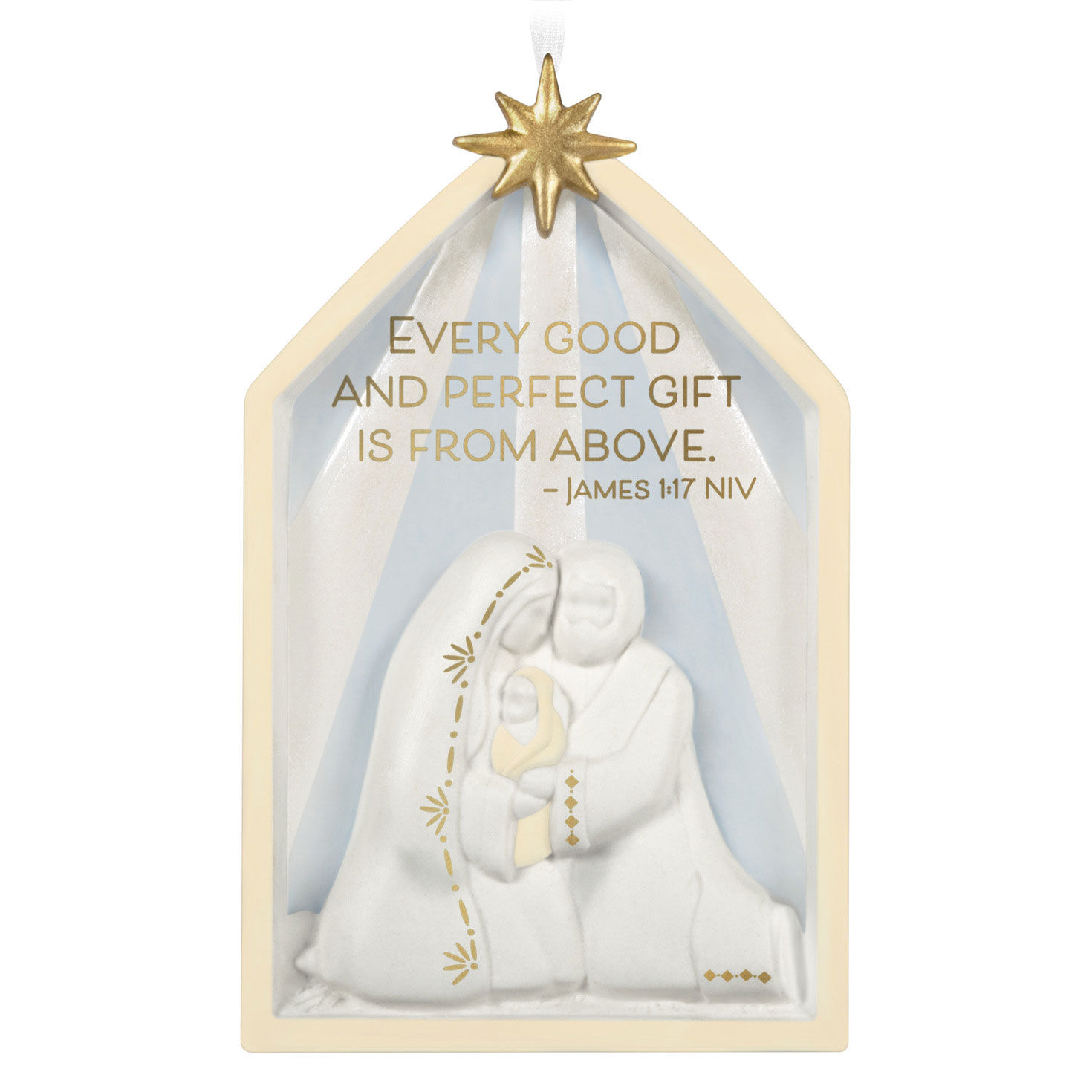Gift From Above Nativity Porcelain Ornament