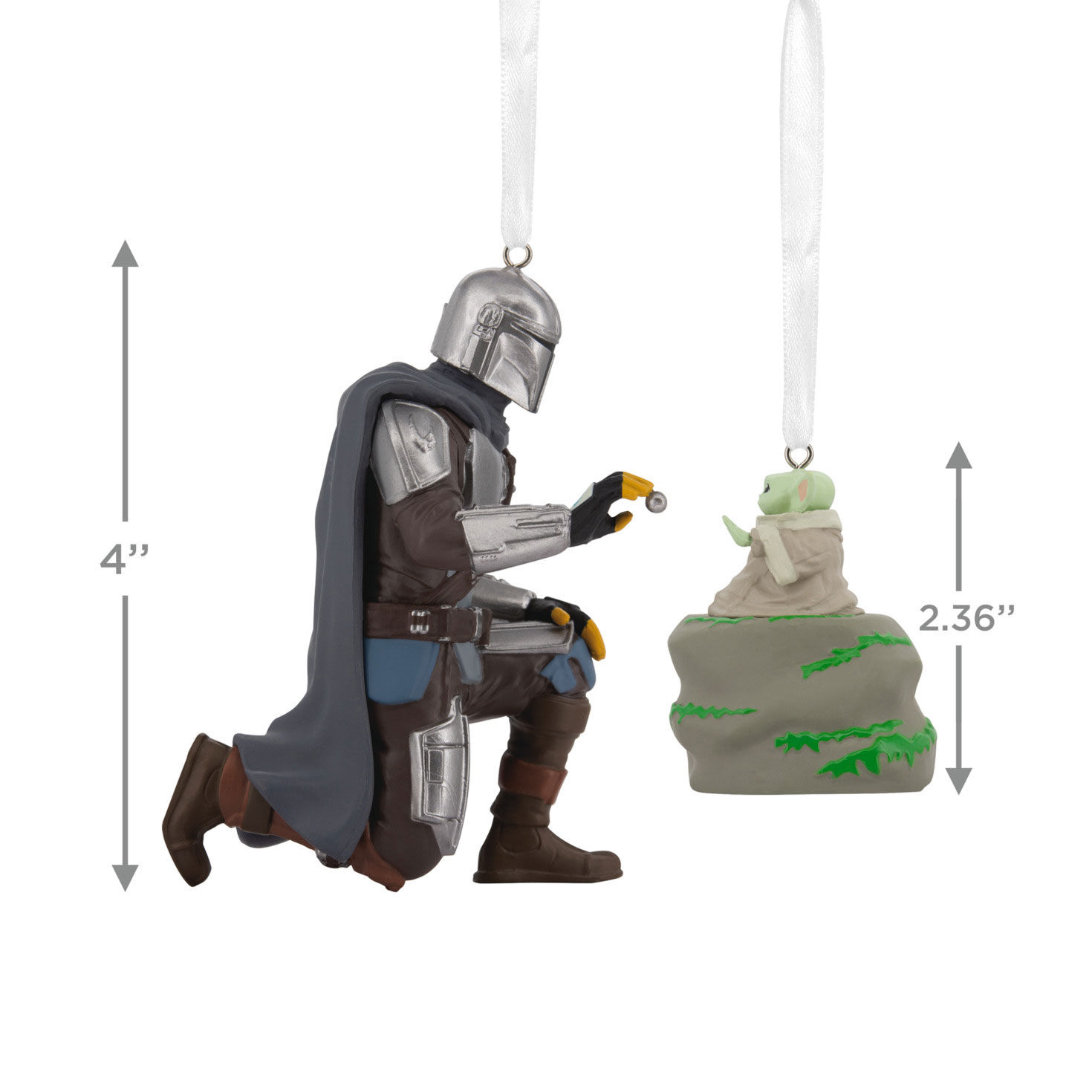 Star Wars The Mandalorian and Grogu Hallmark Ornaments Set of 2 Hallmark Ornaments Hallmark